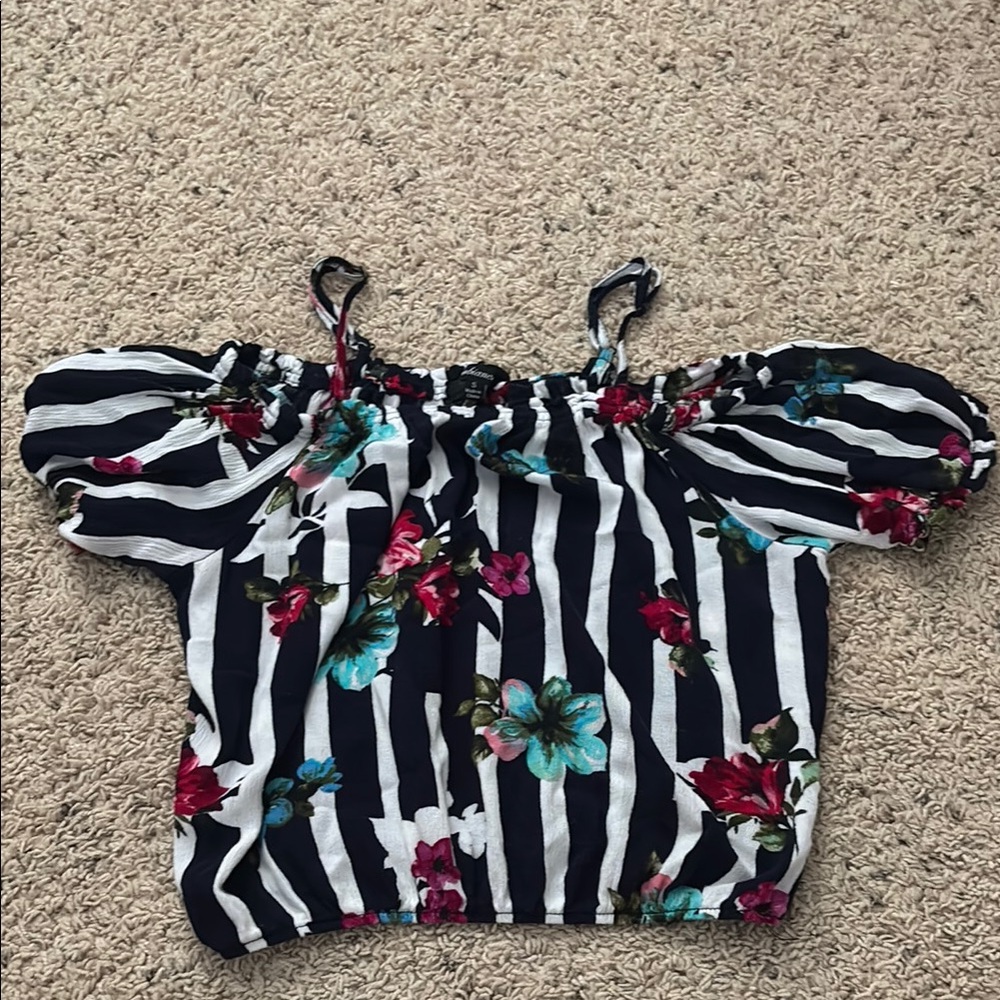 Ambiance floral off shoulder crop top